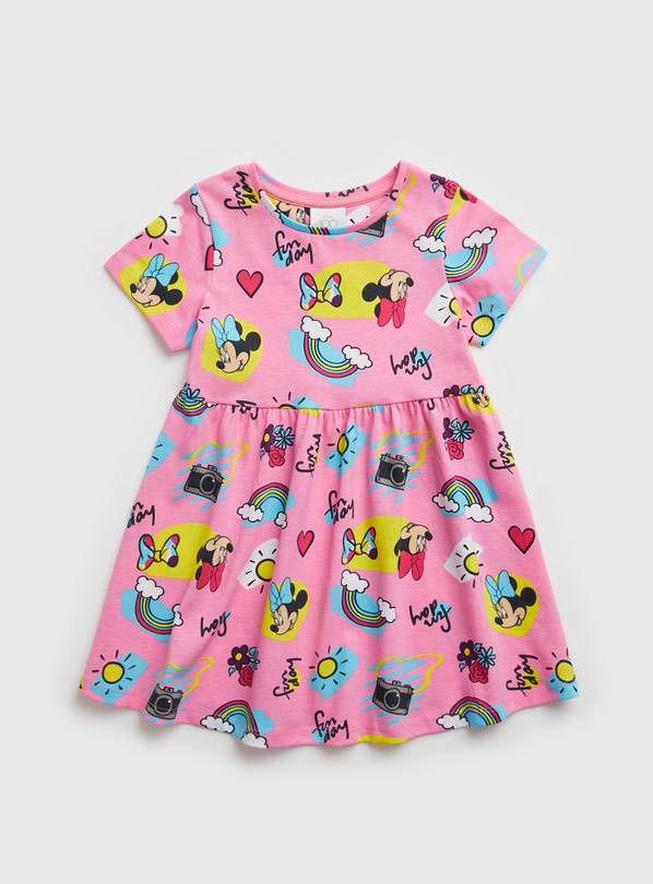 Disney Minnie Mouse Pink Jersey Dress 1-1.5 years